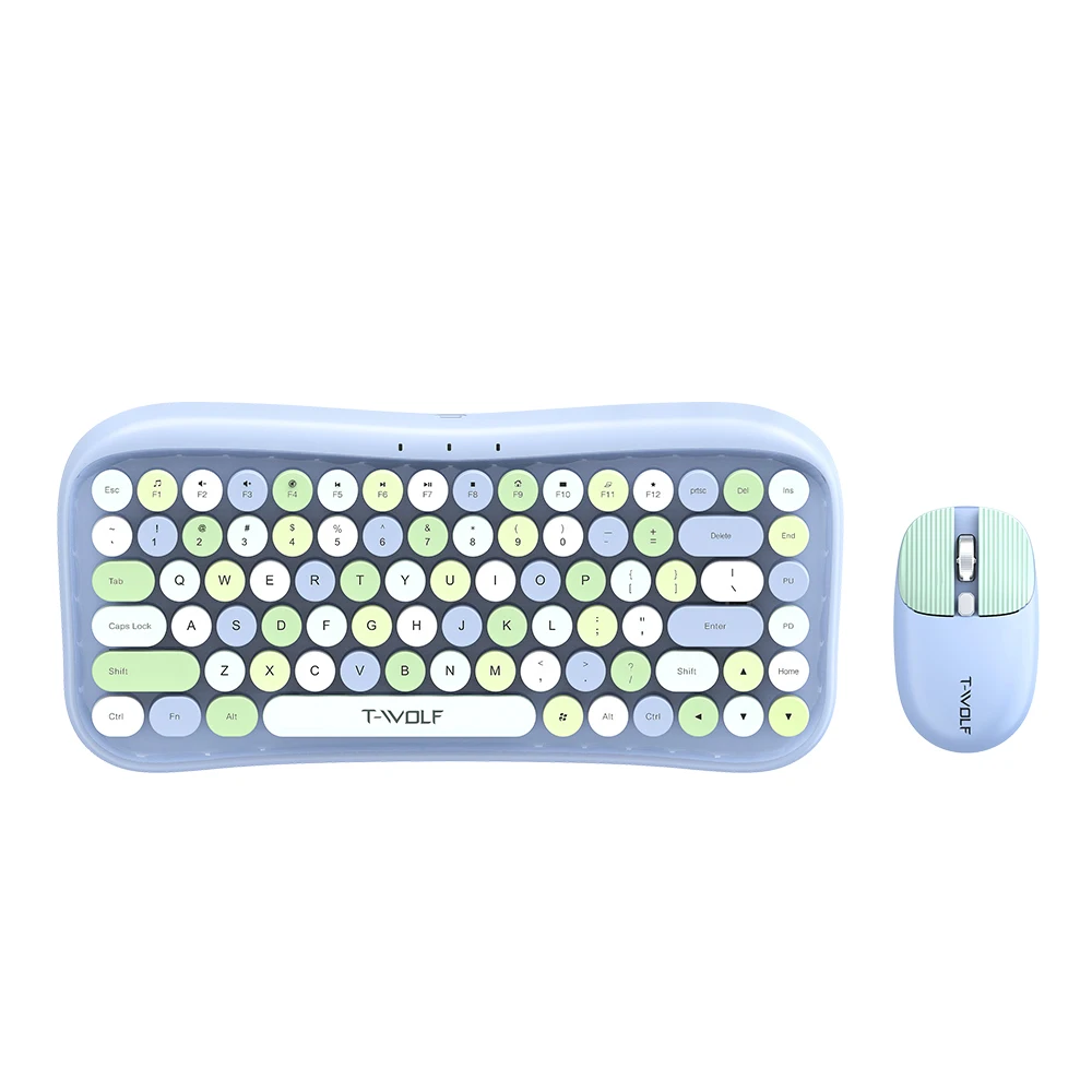Dual Mode Wireless Gaming Keyboard Mouse Combos Black Wireless Bt Keyboard