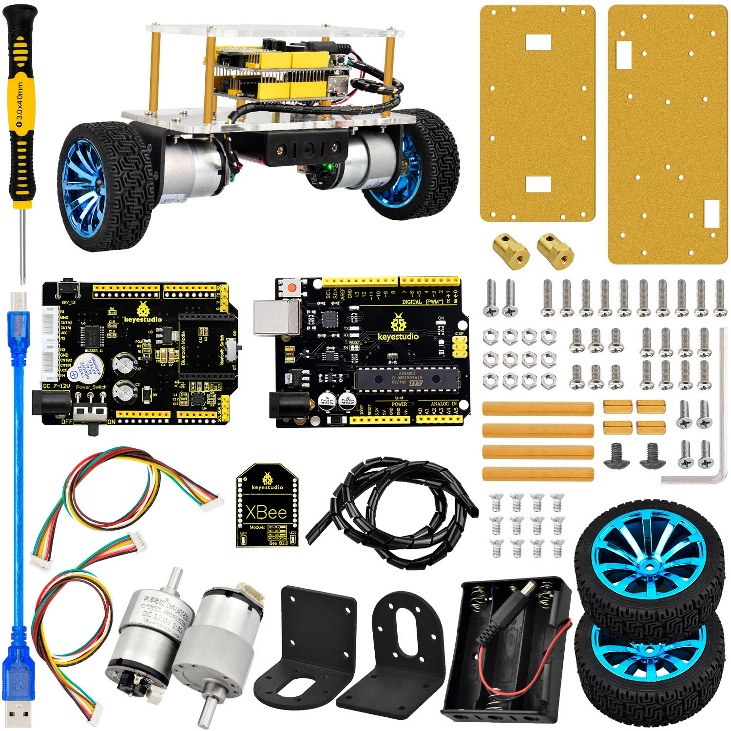 Keyestudio Two Wheel Self Balancing Robot Car for Arduino Robot Car With Mobile Phone Remote Control Self-Balancing Robotics Car