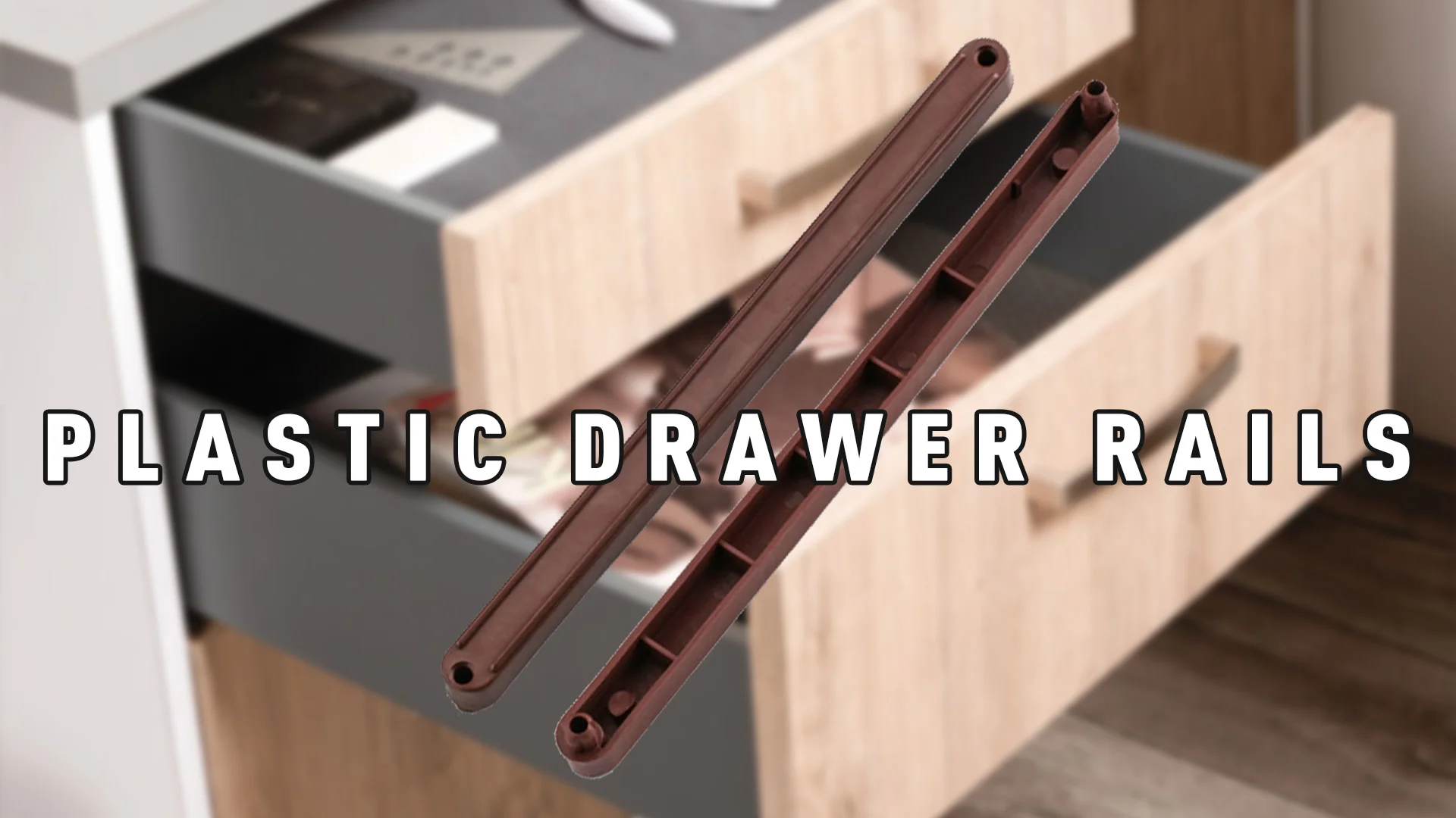 Modern White Plastic Drawer Slides for Various Drawers OEM Available