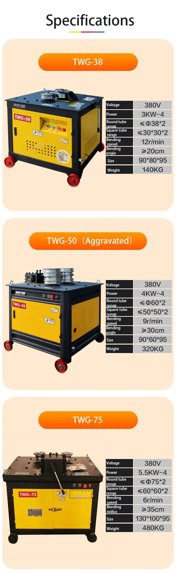 CNC  Type 38 Tube Bending Machine Pipe Bending Machine for Sale