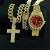 Gold and red watch set (without gift box)