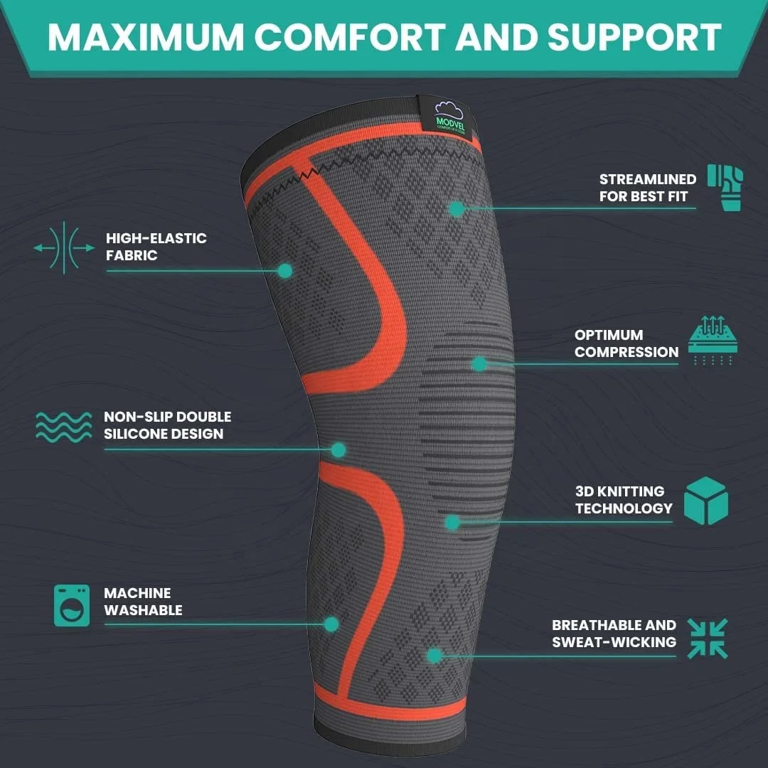 High Elastic Knee Sleeves Powerlifting Knee Support Knitted Nylon Wrap