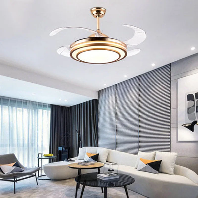 Modern ceiling fan light surface mounted led fan light with remote 42inch