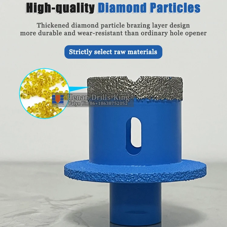 Provide M14 Threaded Triangle Shank Tile Brazed Washbasin Hole Opener Hole Saw Diamond Core Cutting Bit for Washbasin Marble