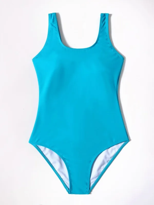Summer Sexy Sublimation Soild Color Bathing Swimwear Open Back One ...