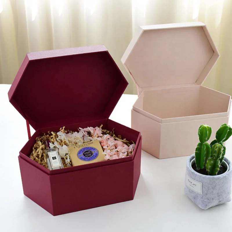 Custom Stock Factory Hard Paperboard Surprise Packaging Gift Flower Box Rose Box with Silk Surface
