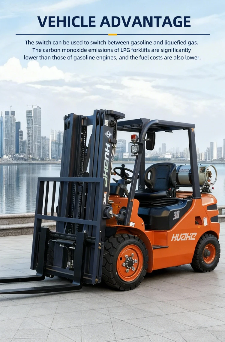 China Factory   3 Ton Lpg/gasoline  Forklift with Competitive Price