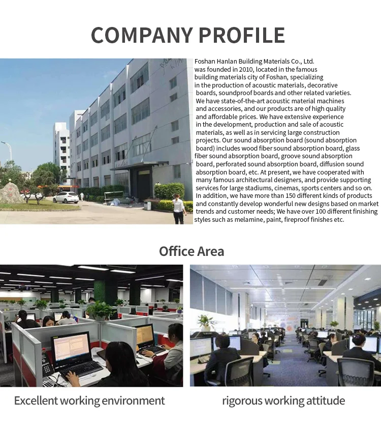 Eco-friendly Sound Absorbing Acoustic Board Decorative Wall Panel Solid