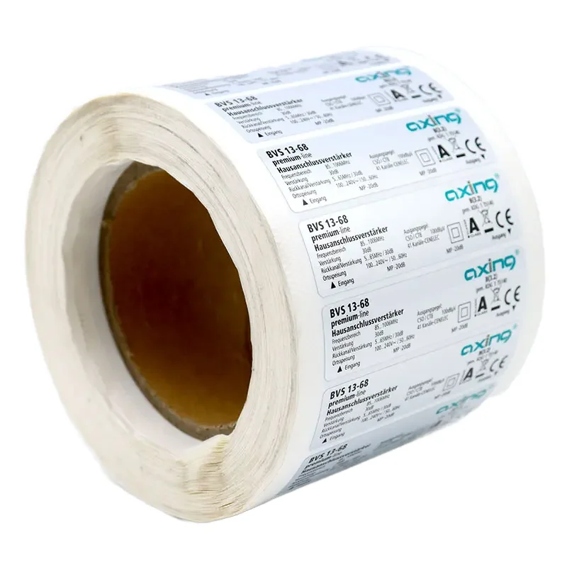 Customized CE Adhesive Sticker PET Waterproof Consumer Electronics Label