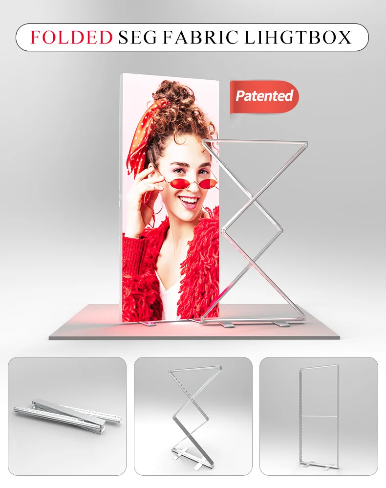 Portable Advertising Light Box Foldable Soft Film Cloth Vertical Light ...