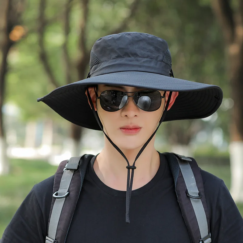 Summer sunshade outdoor fishing cap hat sunscreen UV protection breathable bucket hat