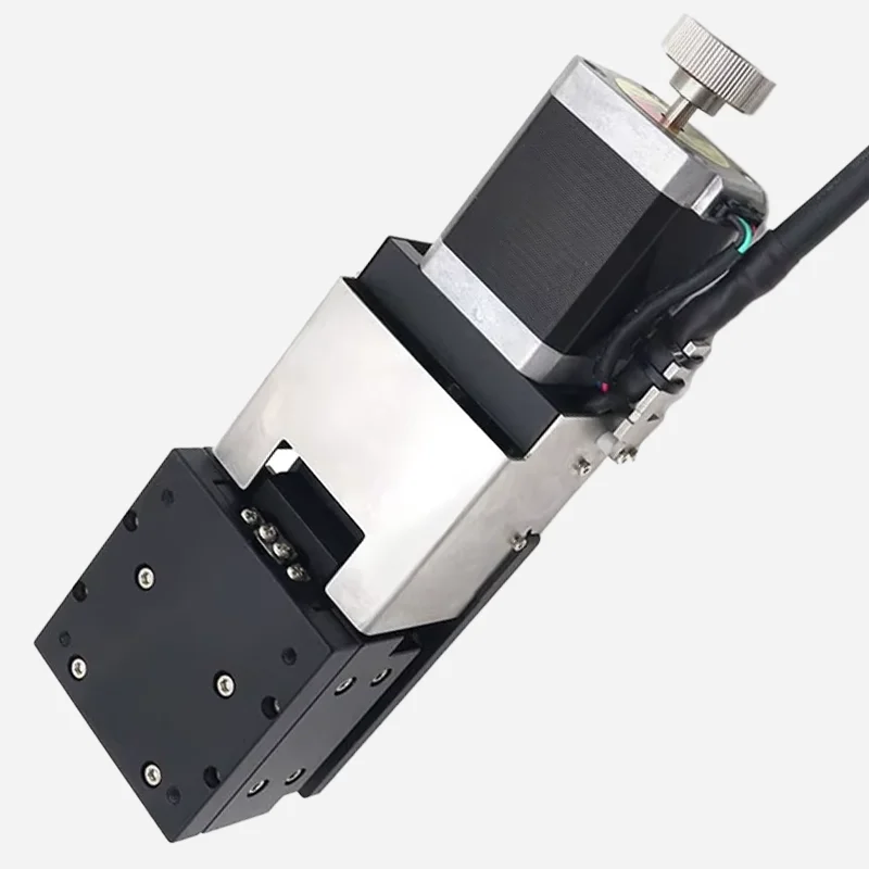 Hengdong Z-Axis Lifting Platform Electric Precision Displacement Fine-Tuning Slide Optical Fzv Rectangular Electric Slide Table