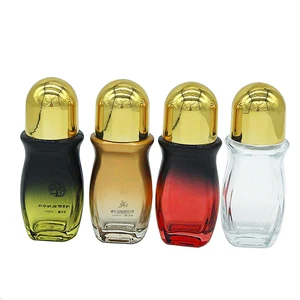 Customizable 30ml & 50ml Glass Roller Bottles Flat Shape with Screen Printing Screw Cap Sealed