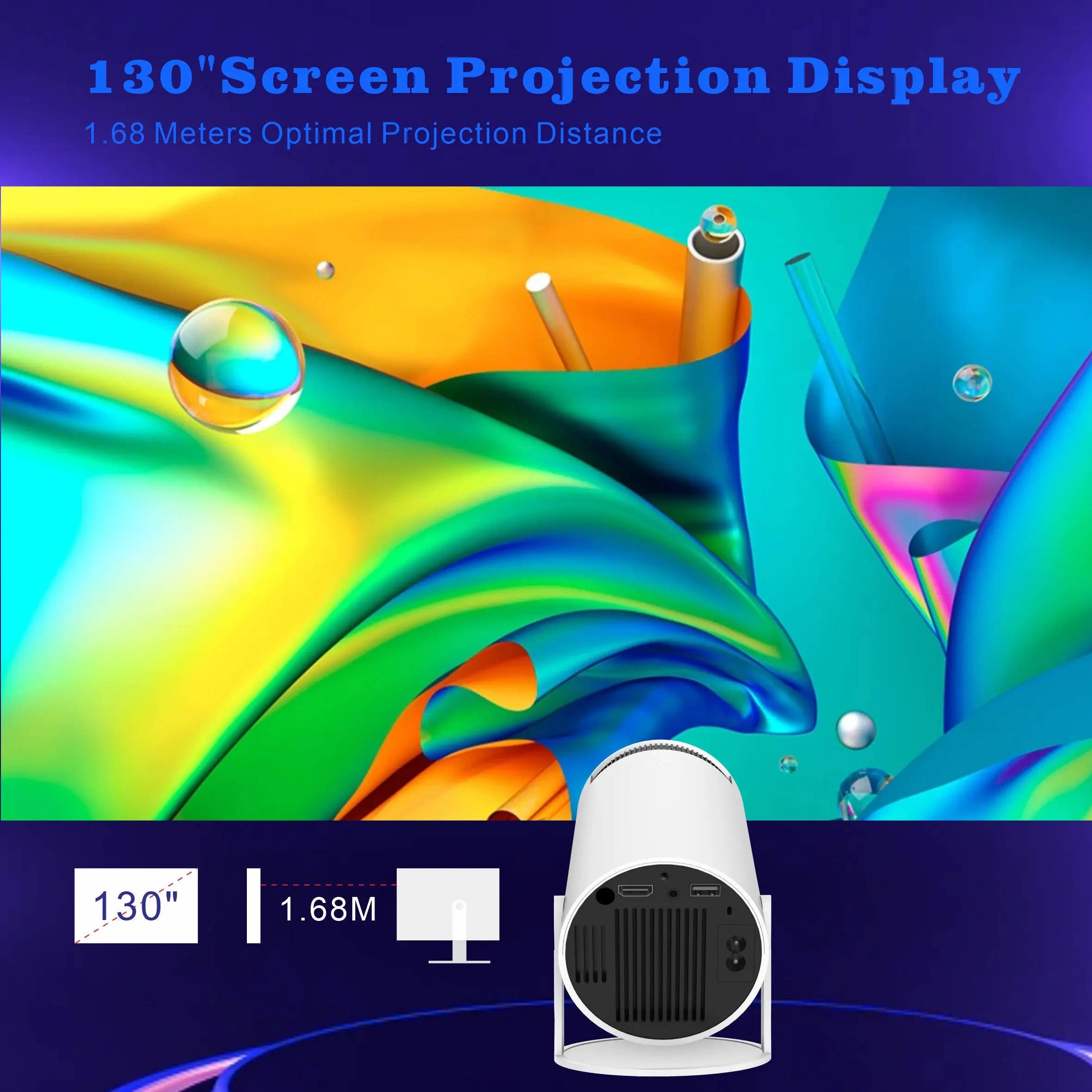 New Arrival Game Projector 4K 64GB 10000 Games Android 11 Wifi Video Game Console Portable Home Theatre Video HY300 Projectors