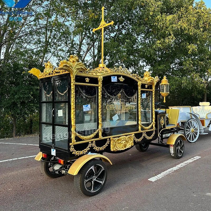 Factory Customized Exquisite Platinum Horse Hearse Electric Funeral Car