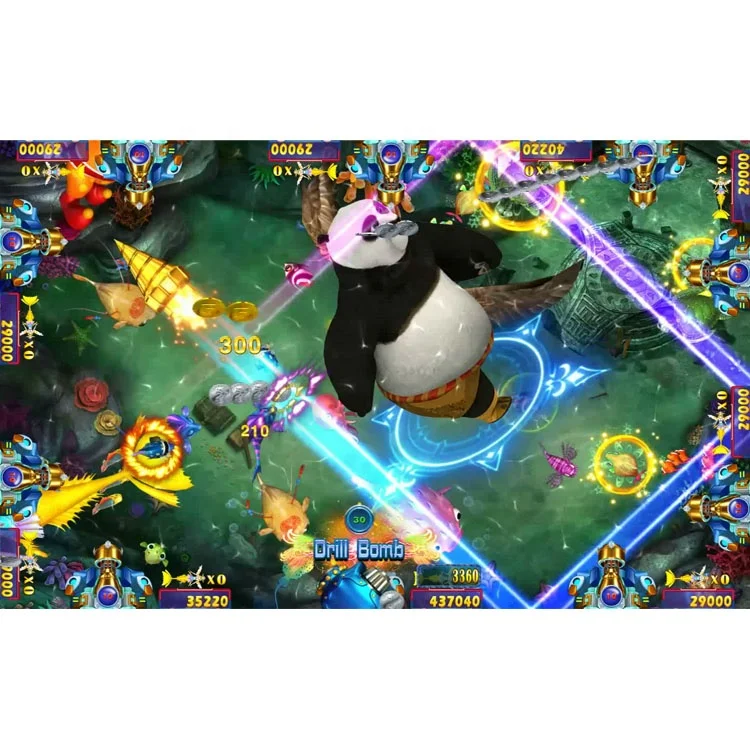 PANDA WARRIOR Fish Game Shooting Fish Hunter Skill Arcade Game Table Machine