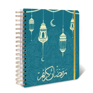 2026 Wholesale Cheap Customised Ramadan Planner A5 Weekly Muslim Islamic School Paper Journal Fabric PVC Cover Notebook Gift