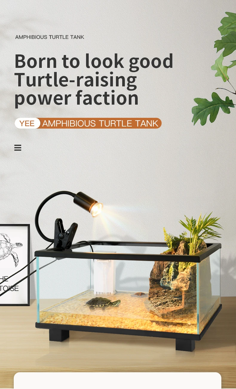 Yee High Quality Amphibious Ecological Aquarium Large And Turtle Tank