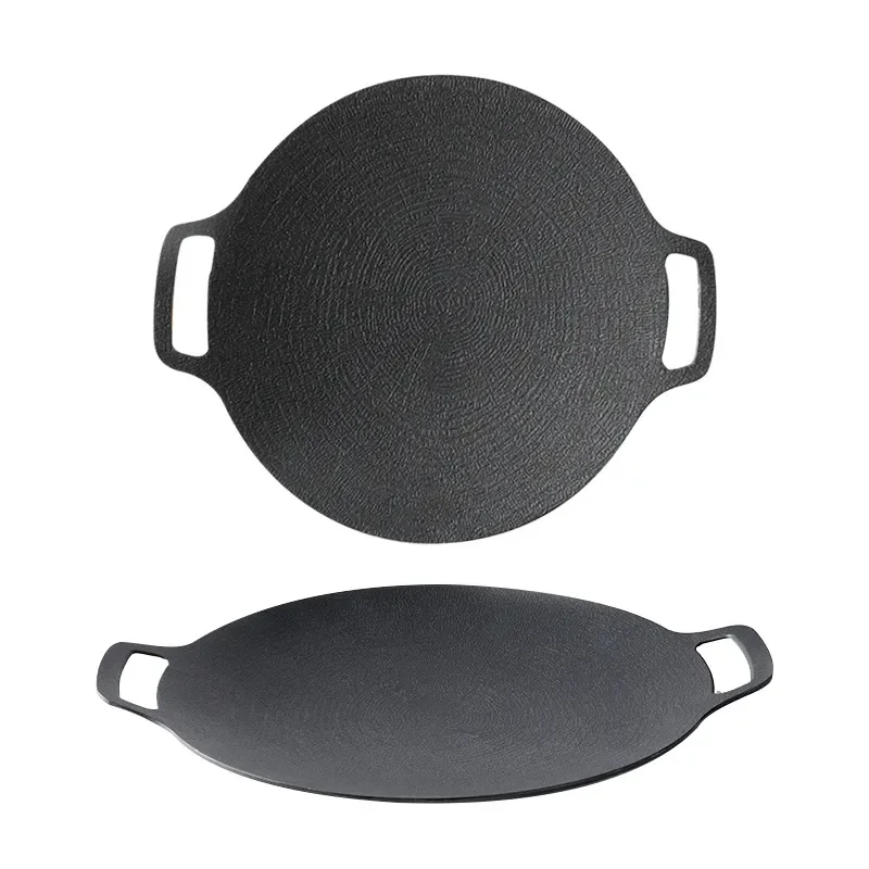 Bbq Camping Pot Bakeware Outdoor Induction Cooker Nonstick Griddle Cast