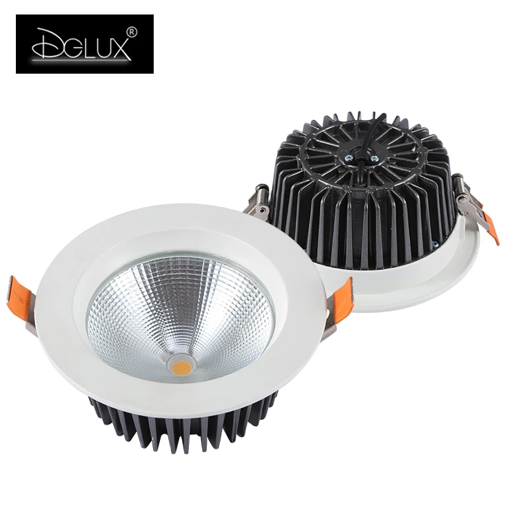 DGLUX Anti Glare Frame Home Store Aluminum 10w 15w 20w 30w 40w Cob Led Downlight