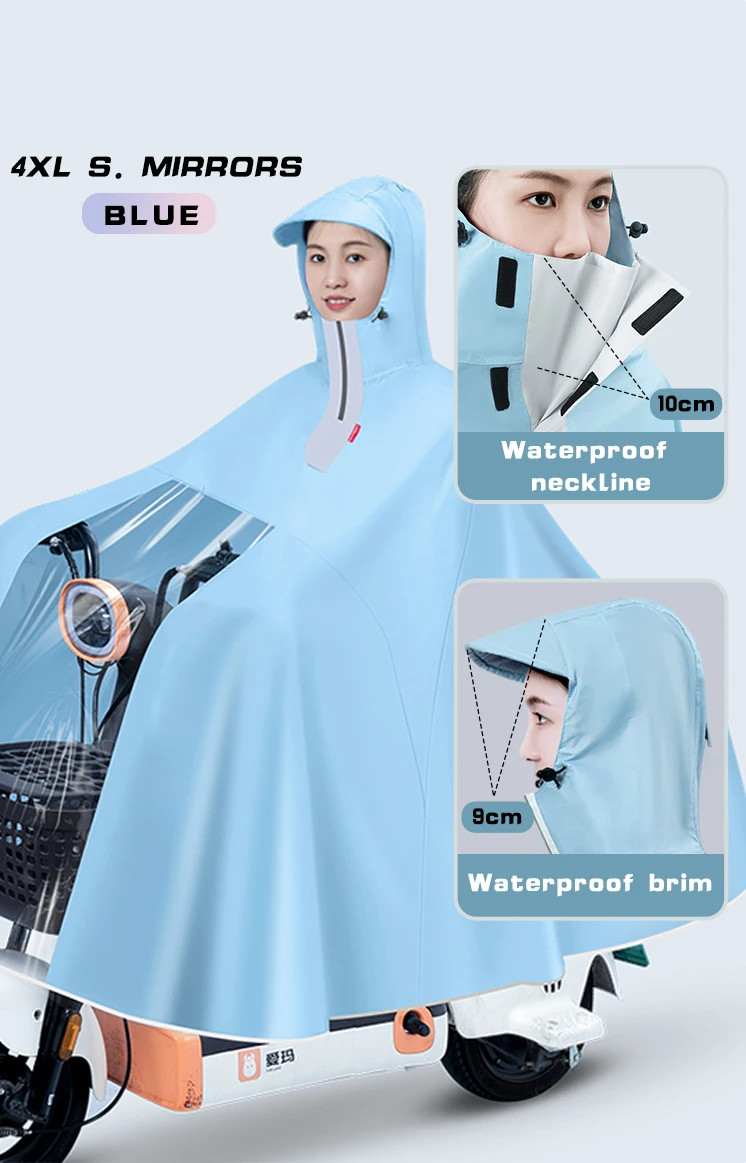 Purple rain cover poncho windproof waterproof customizable rain coat oversized car cover raincoat supplier