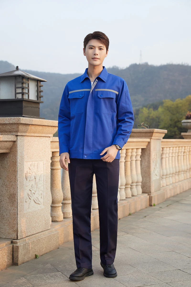 Customized Different Colors Work Uniform Set With Logo Printing For Construction