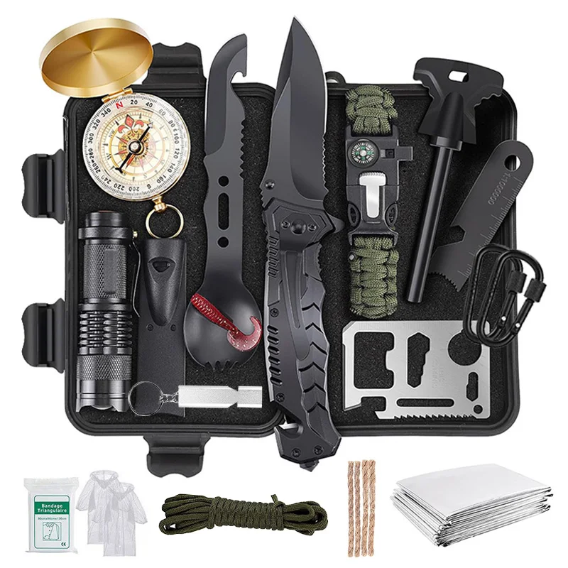 Outdoor Professional Hiking Emergency Survival Travel Rescue Bag Tool Survival Kit Camping Equipment China Survival Gear Kit