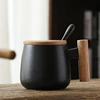 MU/SP/HS/132B (Black mug, lid, spoon)