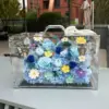 Caja de Flores para Equipaje - Serie Jardín de Rosas Azul