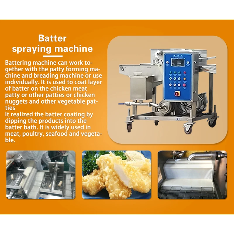 TCA Full Automatic Deep Fried Chicken Nuggets Burger Patty Forming Making Machine Production Line