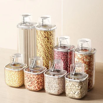 new product Kitchen pantry organizition transparent laundry detergent liquid flour storage jar grain food storage box container