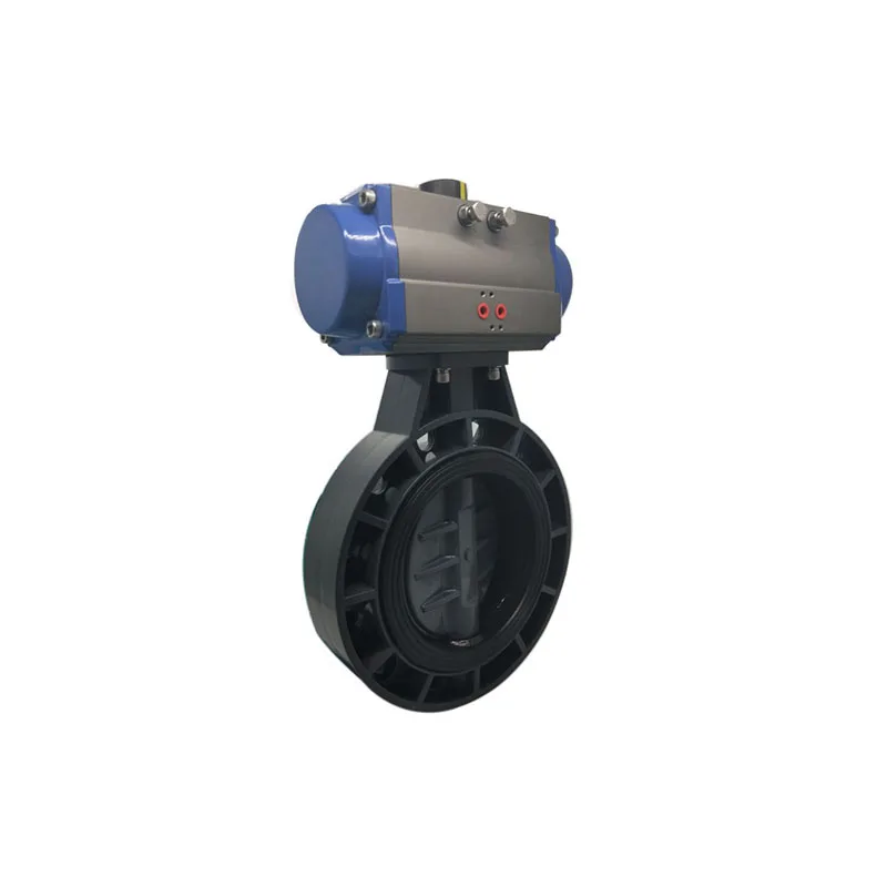 Solenoid Tomoe Weld butterfly Valve with Pneumatic Actuator