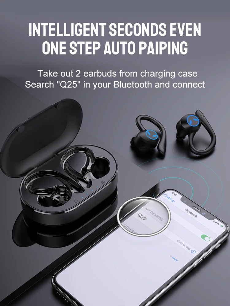 Power Q25 Pro Earbuds Ultimate Wireless Sports Headphones