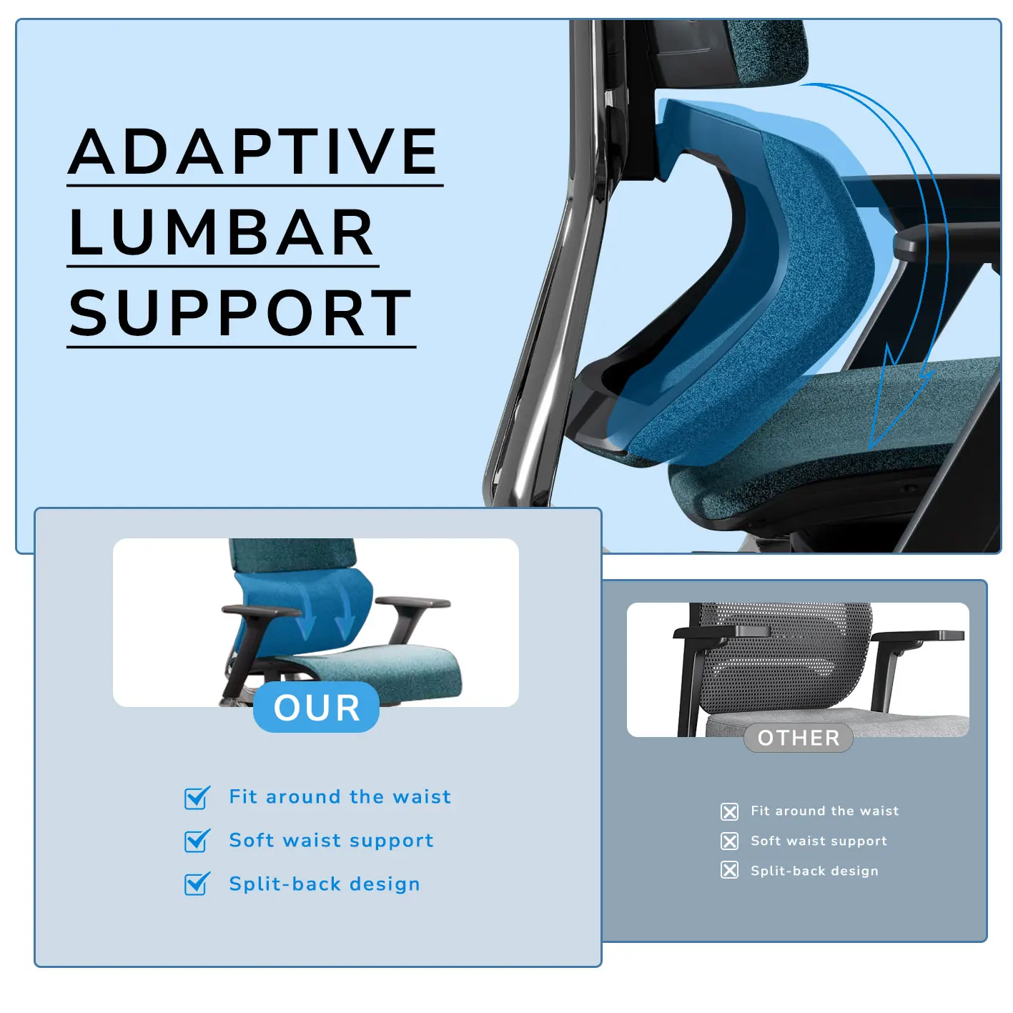 X6 Highly Adjustable Executive Chair Mesh Office Chair Ergonomic Mesh Elite Design Metal Aluminum Swivel Office Chair