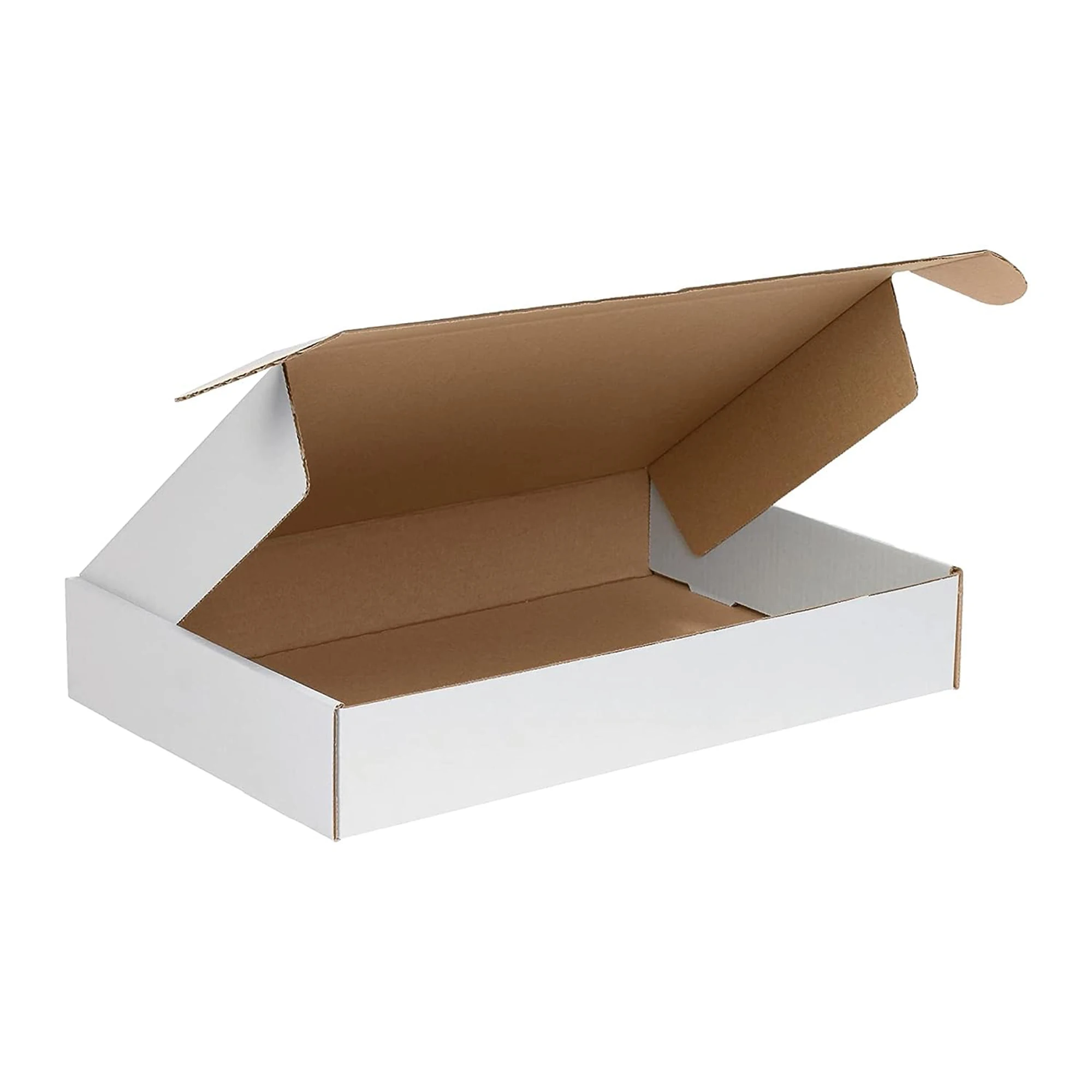 Olantai White Corrugated Kraft Paper Packaging Boxes for Cosmetics Laminated Logo Digital PrintingCustomizable Shipping