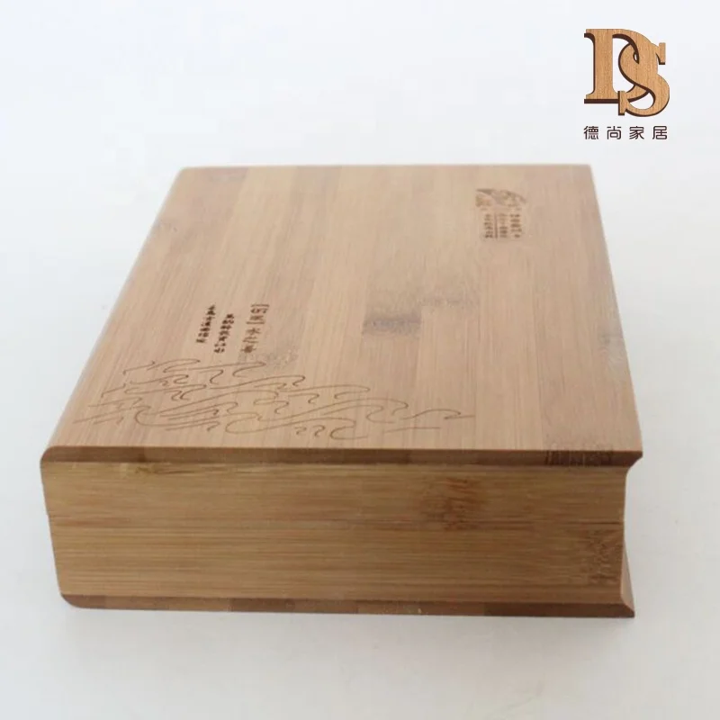 Роскошная прямоугольная бамбуковая книжная деревянная чайная коробка промышленного дизайна Персонализированная сосна для вина и