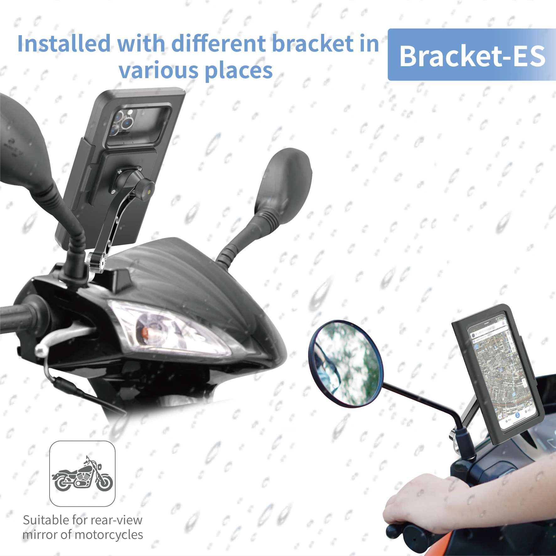 Waterproof Yoke 30 Motorcycle Yoke Nut Cap Mount Holder for iPhone 12 Mini (sku 55725)