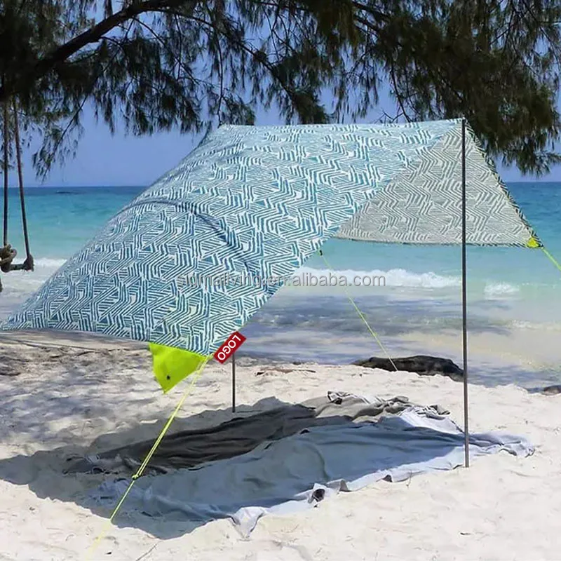 Custom  picnic sunshade Uv Protect outdoor awing canopy beach tent sun shade