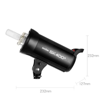 Godox Sk400II 400ws Gn65 Professional Studio Flash Strobe With Built-in 2.4G Wireless X System Creative Shooting Sk400 Upgrade detail image