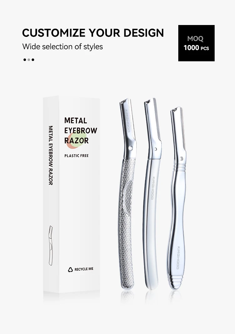 Eyebrow Razor With Handle Plastic-free The Brow Sculptor Smooth-handle Eyebrow Razor With ...