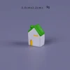 Green roof-yellow windows