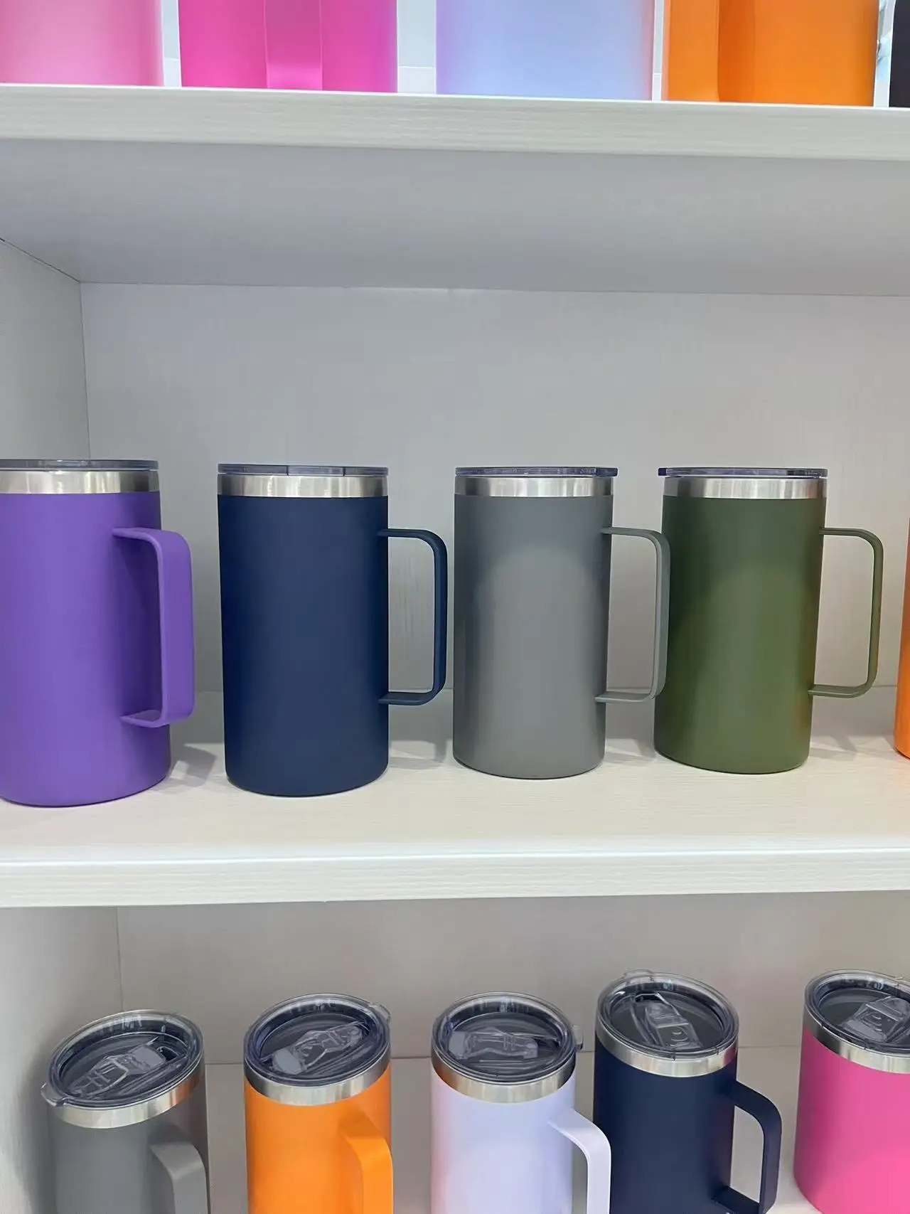 24oz Custom Powder Coated Insulated Coffee Travel Mug