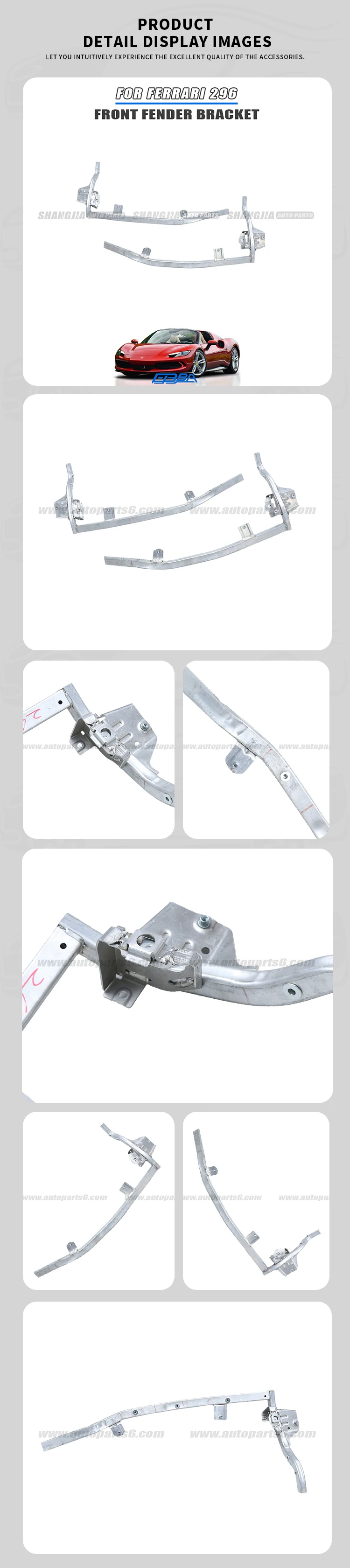 for ferrari 296 front fender bracket oe 985854850 985854843-3