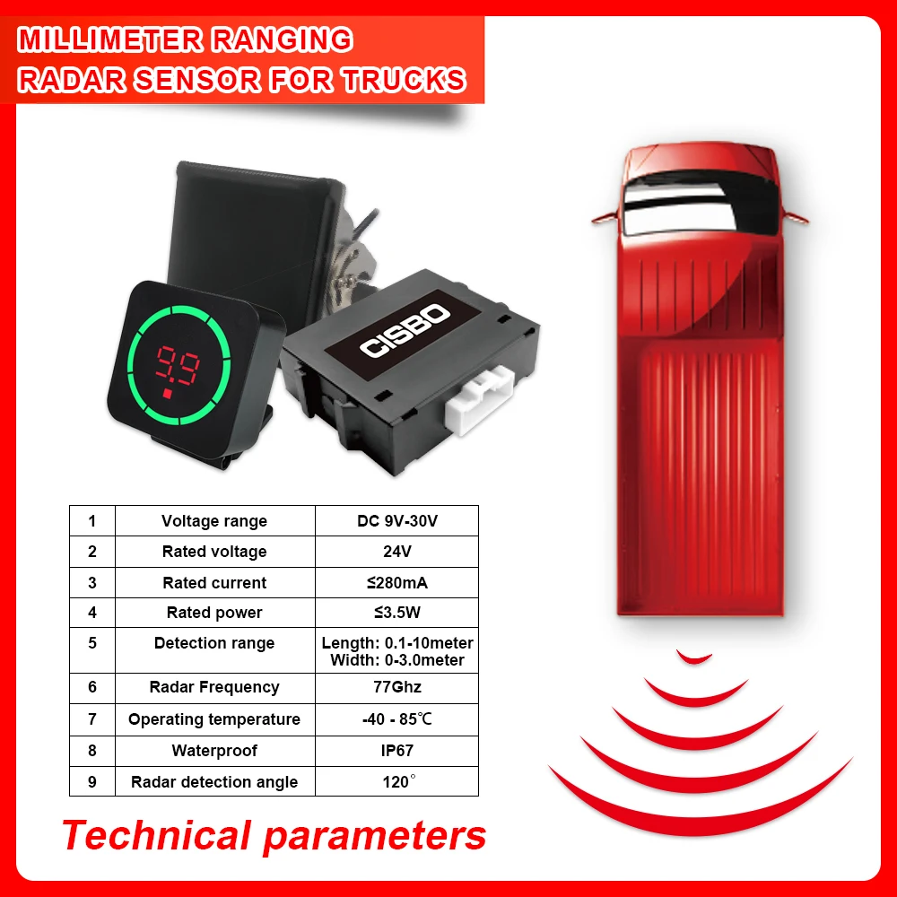 Anti Collision Sensor for Cranes 10m radar Proximity Warning System for Heavy Duty Equipment