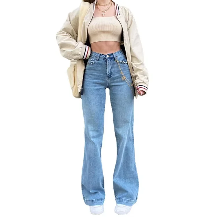 High Waist Jeans Women Pants New Hot Selling Wholesale Trousers Jean Pants for Women