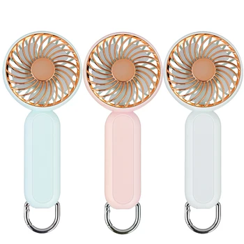 2024 Newest Pocket Mini USB fan with buckle Easy Take Small Handy Light Handheld Fans With Rechargeable Battery Air Cooling Fan
