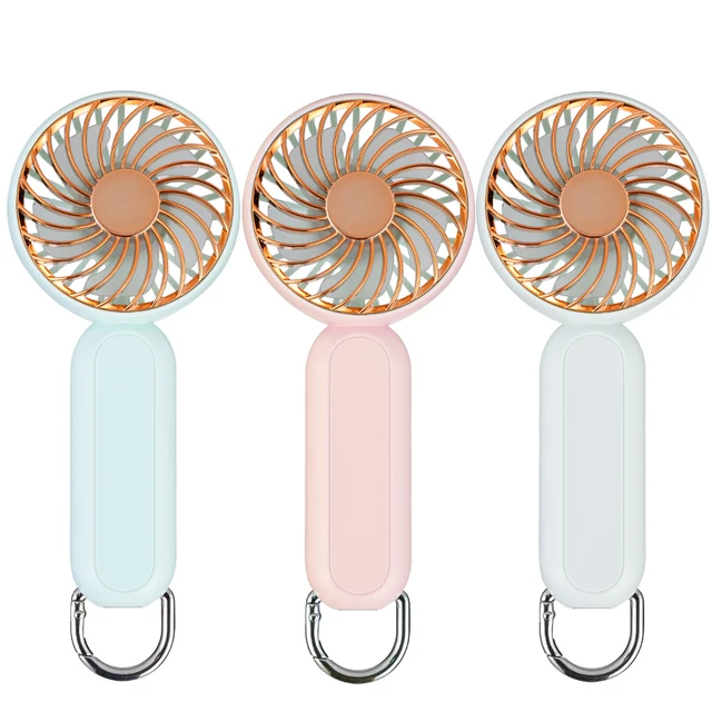 2024 Newest Pocket Mini USB fan with buckle Easy Take Small Handy Light Handheld Fans With Rechargeable Battery Air Cooling Fan