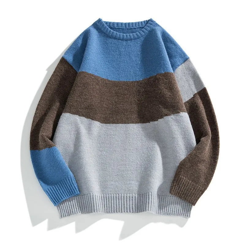 2021 Man Clothing Autumn Winter Pullover Sweater Fashionable Casual Youth Loose Round Neck Knitted Sweaters For Men