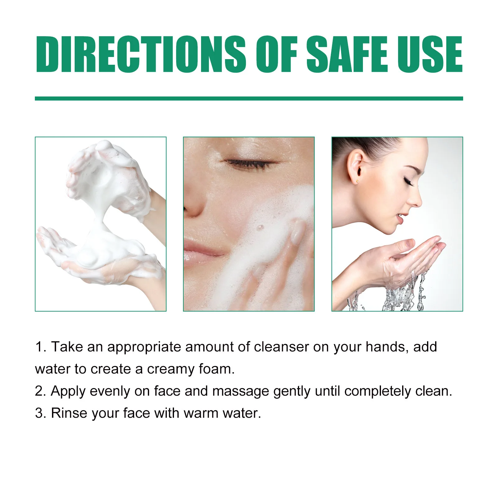 EELHOE Deep Cleansing Soothing Oil Control Repairing Natural Centella Asiatica Face Wash Facial Cleanser 100ml