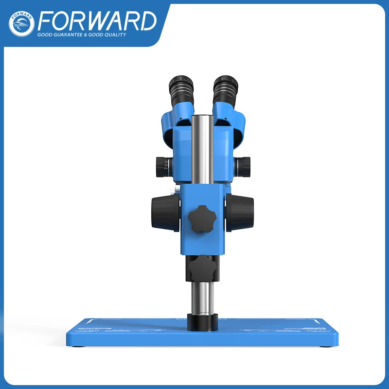 向前FW-M55热卖高清6.5-55X 7速金属旋钮显微镜物镜10x手机维修